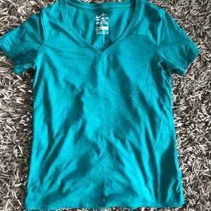 NIKE DRI-FIT Teal Athletic Top l Medium